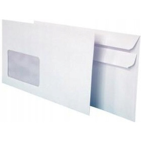 Koperta DL SK biała okno LEWE (50) NC 11221300/50, NC KOPERTY